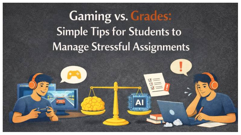 Gaming vs. Grades: Simple Tips for Students to Manage Stressful Assignments